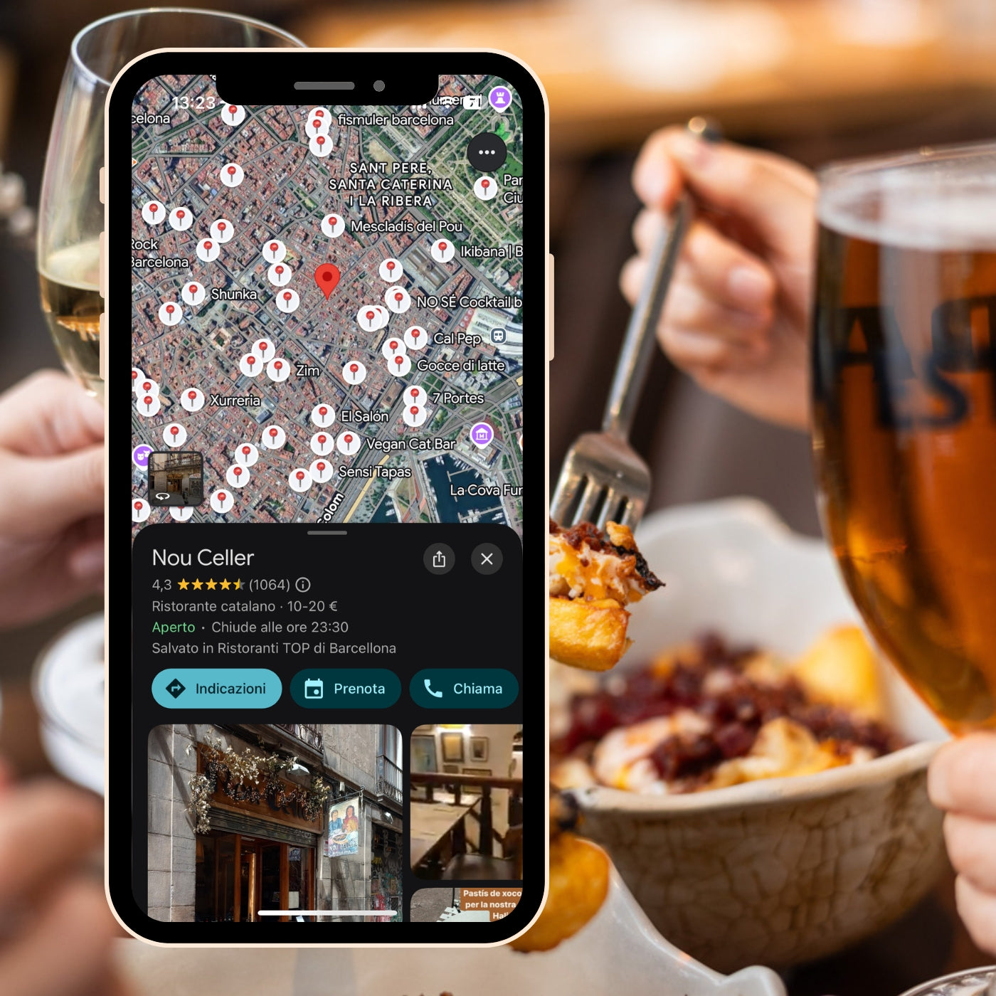 Map of Barcelona's top restaurants