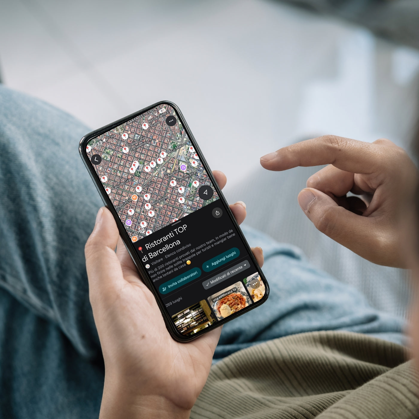 Map of Barcelona's top restaurants