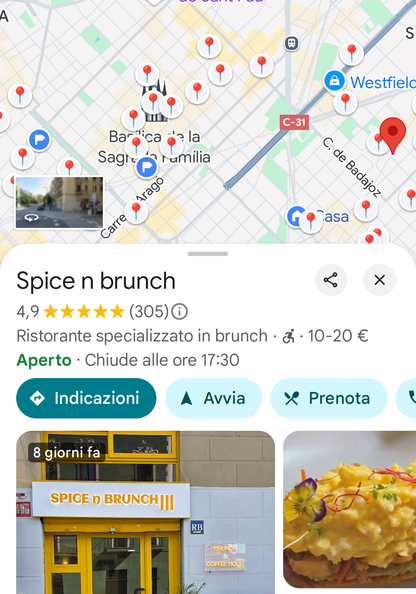 Map of gluten-free restaurants in Barcelona